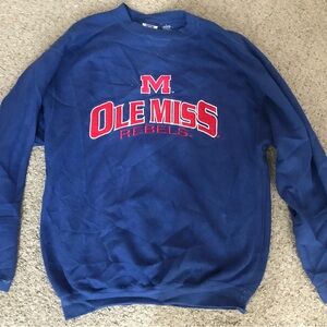 Rare Vintage Ole Miss Rebels Blue Sweatshirt